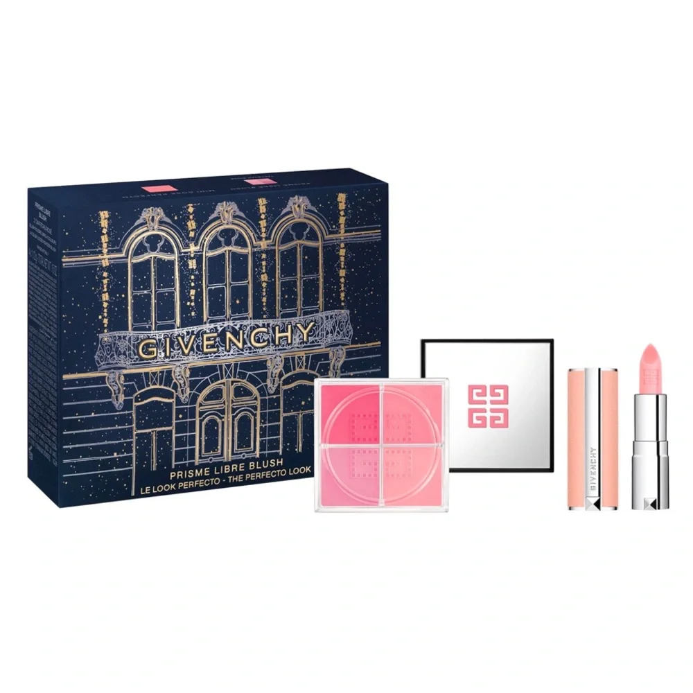 🌸 GIVENCHY The Prisme Libre Blush & Perfecto Mini Lip Balm Set - Picture 1 of 5